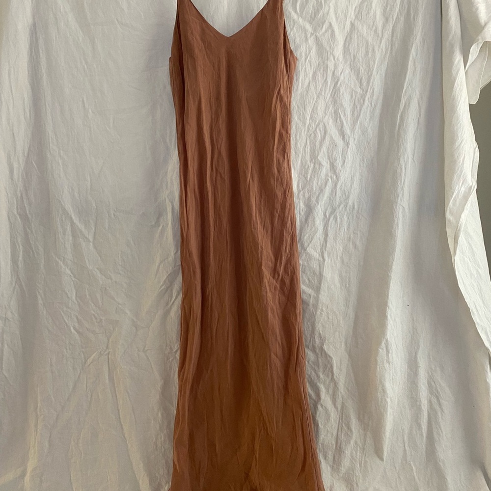 OZMA Strapless Tan Dress